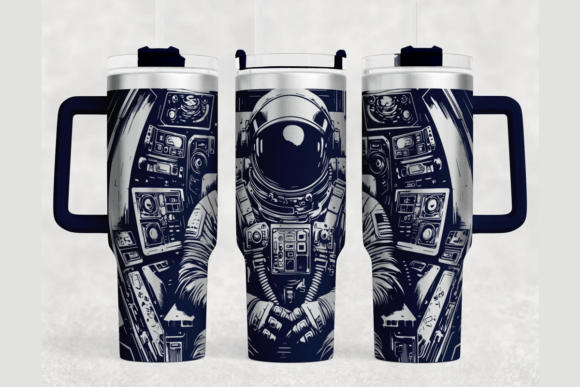 Astronaut 40oz Laser Tumbler Wrap SV