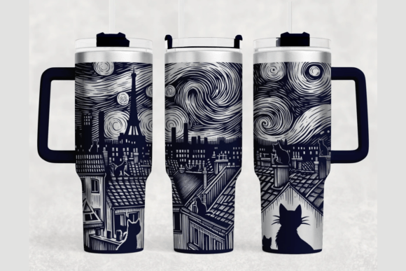 Cat Starry Night