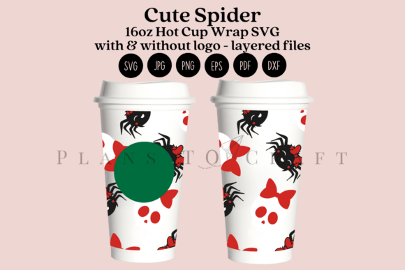 Cute Spider Halloween 16oz Hot Cup Wrap