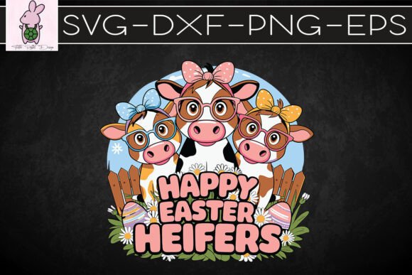 Happy Easter Heifers Western Bunny SVG
