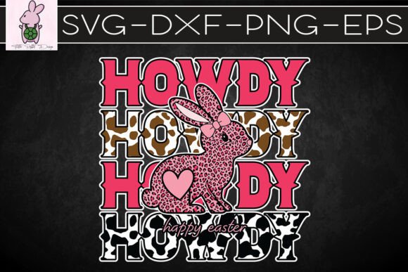 Howdy Easter Pink Cool Bunny SVG