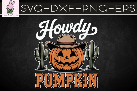 Howdy Pumpkin Fabric Autumn SVG