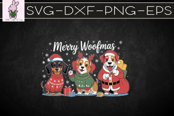 Merry Woofmas Festive Dogs Holiday SVG