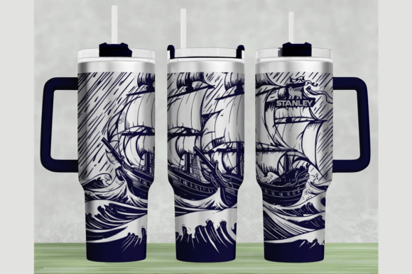 Sailing Ships Stanley 40oz Laser Wrap