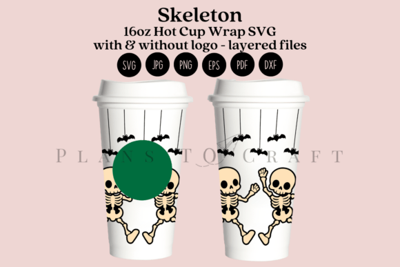 Skeleton Halloween 16oz Hot Cup Tumbler